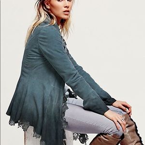 Free People Infinite Arms lambskin suede jacket